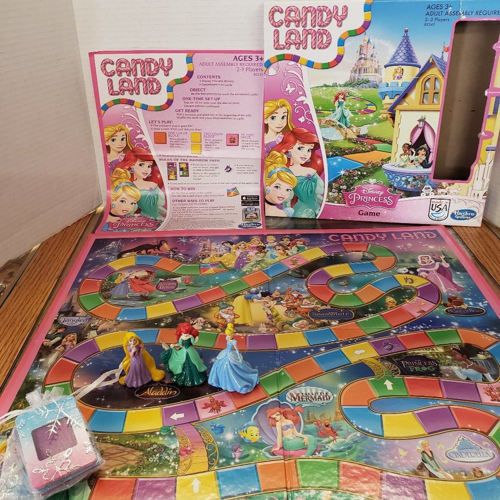 Candy Land Disney Princess edition game box as is looks complete w/ instructions